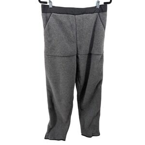 Vintage LL‎ Bean Gray Fleece Pants Full Side Zip Women's Size L Made in USA